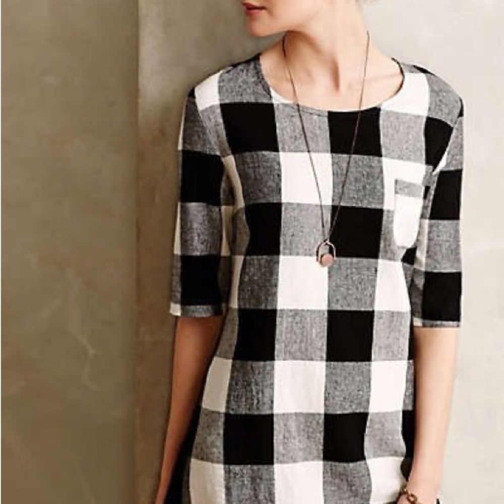 Anthropologie Sunday in Brooklyn gingham top, medium